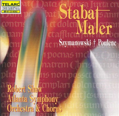 Stabat Mater, for soprano, alto, baritone, chorus & orchestra, Op. 53, M60