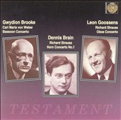 Carl Maria von Weber: Bassoon Concerto; Richard Strauss: Horn Concerto No. 1, Oboe Concerto