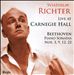 Live at Carnegie Hall: Beethoven Piano Sonatas Nos. 3, 9, 12 & 22