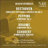 Beethoven: Concerto for Piano & Orchestra No. 4; Pepping: Symphony No. 2; Brahms: Symphony No. 4; Schubert: Hymnische