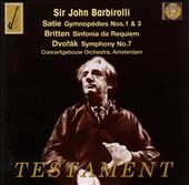 Barbirolli Conducts Satie, Britten, Dvorák