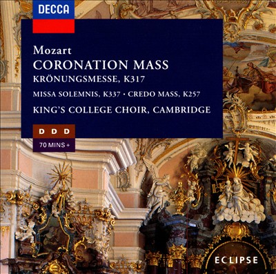 Mass No. 15 for vocal soloists, chorus & orchestra in C major ("Coronation"), K. 317