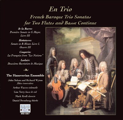 Sonate en trio for 2 flutes/violins/oboes & continuo No. 1 in G major, Book 3