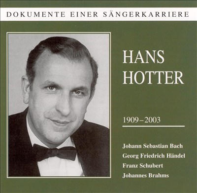 Dokumente einer Sängerkarriere: Hans Hotter